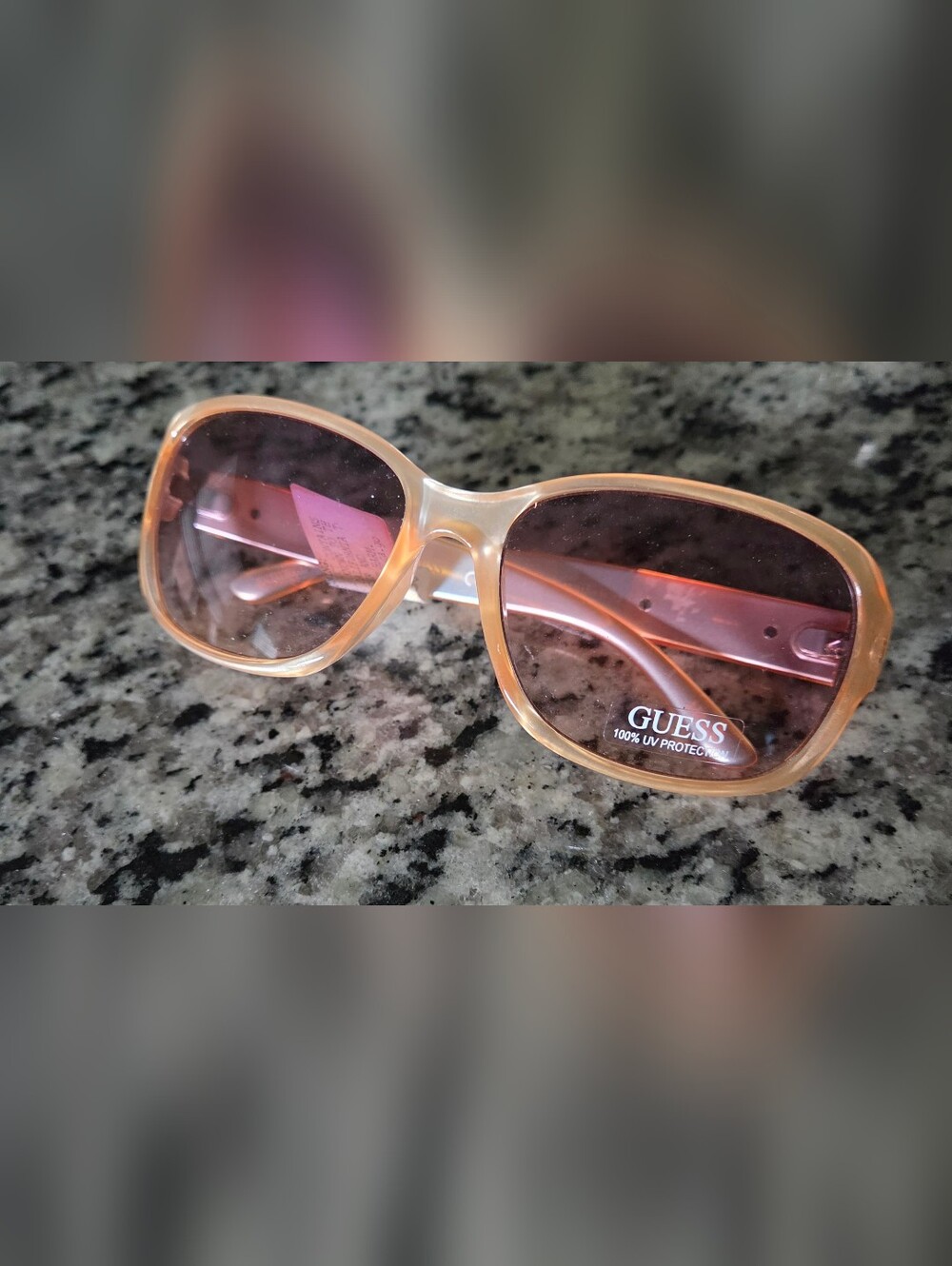 GUESS Shiny Beige And Pink Gradient Sunglasses NWT